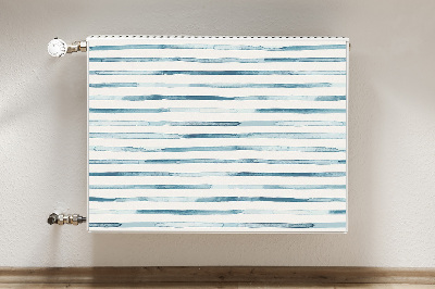Magnetiskt radiatorskydd Blå linjer