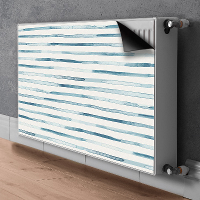 Magnetiskt radiatorskydd Blå linjer