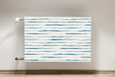 Magnetiskt radiatorskydd Blå linjer
