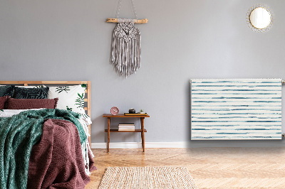 Magnetiskt radiatorskydd Blå linjer