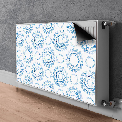 Magnetisk radiatorkåpa Blå cirklar