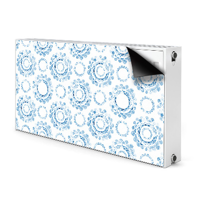 Magnetisk radiatorkåpa Blå cirklar