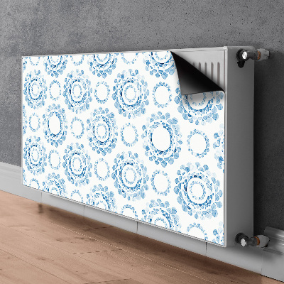 Magnetisk radiatorkåpa Blå cirklar