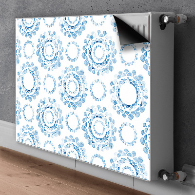 Magnetisk radiatorkåpa Blå cirklar