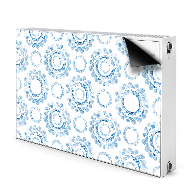 Magnetisk radiatorkåpa Blå cirklar