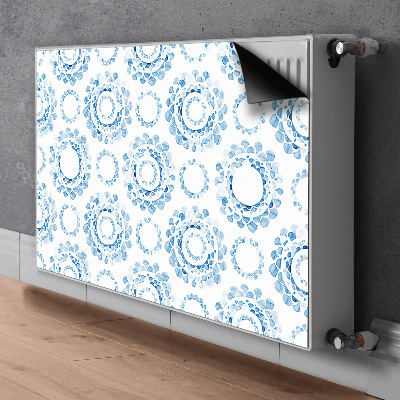 Magnetisk radiatorkåpa Blå cirklar