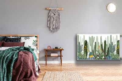 Magnetisk radiatorkåpa Blommande kaktusar