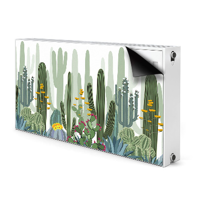 Magnetisk radiatorkåpa Blommande kaktusar