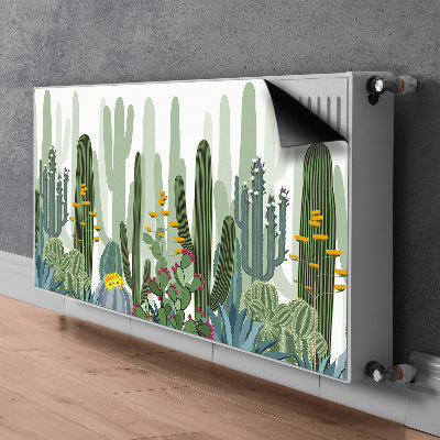 Magnetisk radiatorkåpa Blommande kaktusar