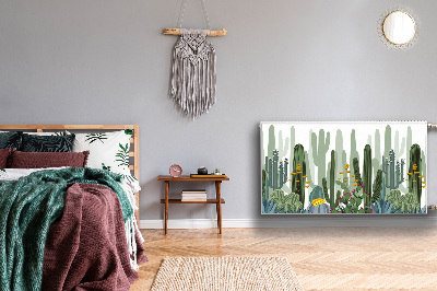 Magnetisk radiatorkåpa Blommande kaktusar