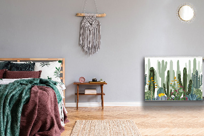 Magnetisk radiatorkåpa Blommande kaktusar