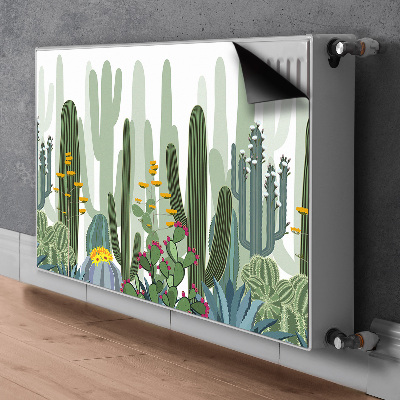 Magnetisk radiatorkåpa Blommande kaktusar