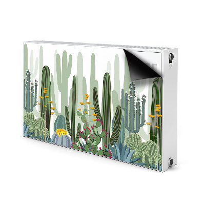 Magnetisk radiatorkåpa Blommande kaktusar