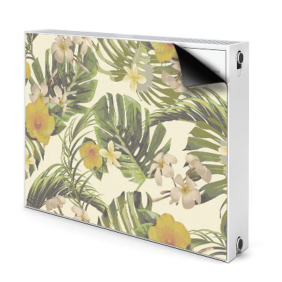 Magnetiskt radiatorskydd Tropiska blad och blommor