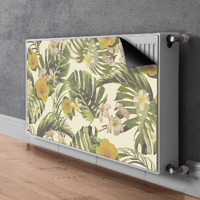 Magnetiskt radiatorskydd Tropiska blad och blommor