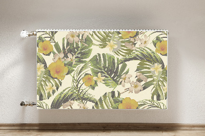 Magnetiskt radiatorskydd Tropiska blad och blommor