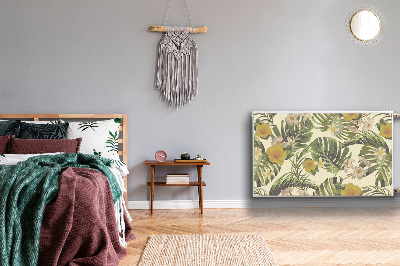 Magnetiskt radiatorskydd Tropiska blad och blommor