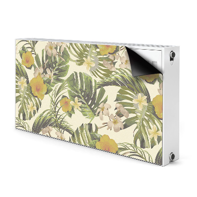 Magnetiskt radiatorskydd Tropiska blad och blommor