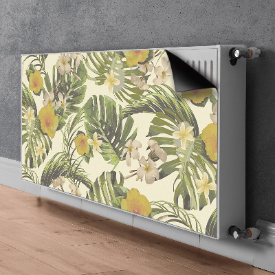 Magnetiskt radiatorskydd Tropiska blad och blommor