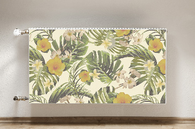 Magnetiskt radiatorskydd Tropiska blad och blommor