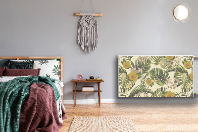 Magnetiskt radiatorskydd Tropiska blad och blommor