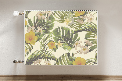 Magnetiskt radiatorskydd Tropiska blad och blommor