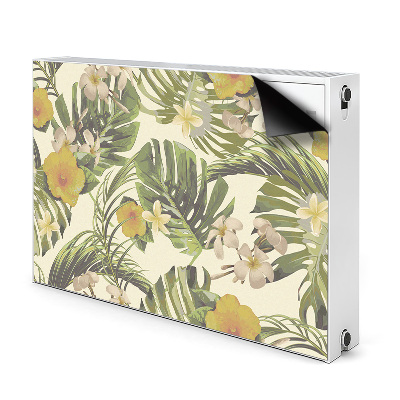Magnetiskt radiatorskydd Tropiska blad och blommor