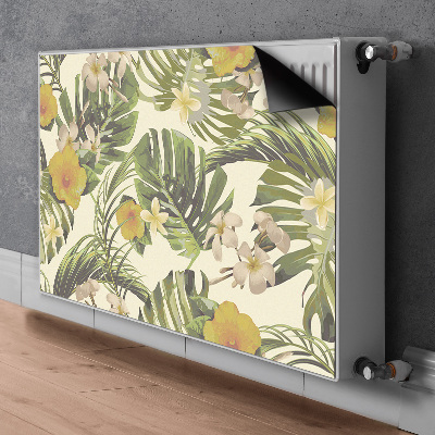 Magnetiskt radiatorskydd Tropiska blad och blommor