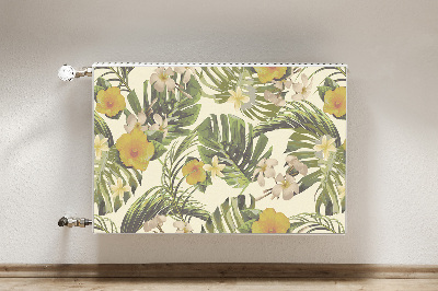 Magnetiskt radiatorskydd Tropiska blad och blommor