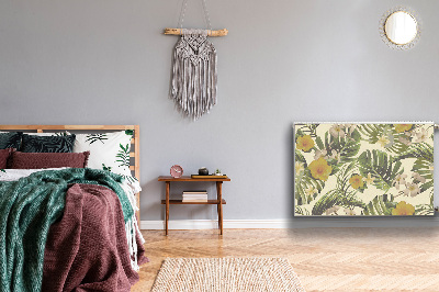 Magnetiskt radiatorskydd Tropiska blad och blommor