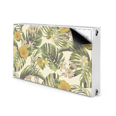 Magnetiskt radiatorskydd Tropiska blad och blommor