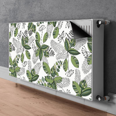 Magnetiskt radiatorskydd Botaniskt mönster