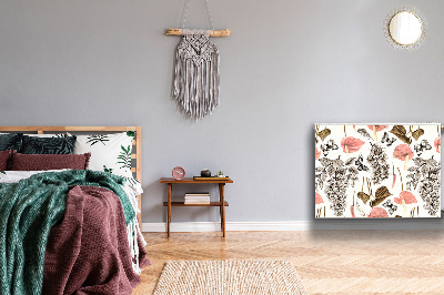 Magnetiskt radiatorskydd Blommor och fjärilar