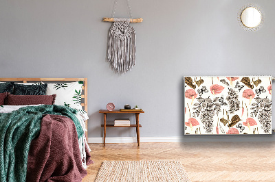 Magnetiskt radiatorskydd Blommor och fjärilar