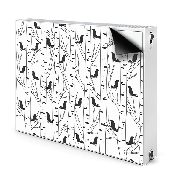 Magnetiskt radiatorskydd Fåglar och träd