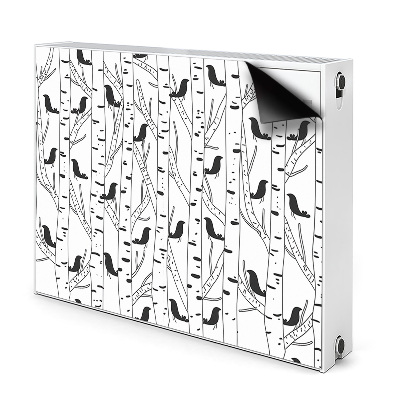 Magnetiskt radiatorskydd Fåglar och träd