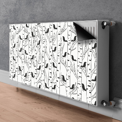 Magnetiskt radiatorskydd Fåglar och träd