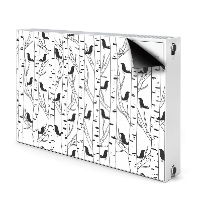 Magnetiskt radiatorskydd Fåglar och träd