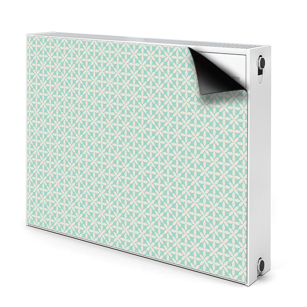 Magnetisk radiatorkåpa Vitt och blått mönster