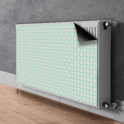 Magnetisk radiatorkåpa Vitt och blått mönster