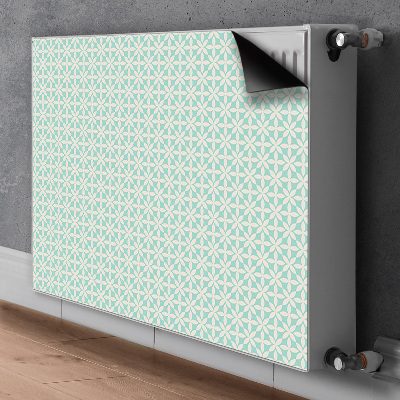 Magnetisk radiatorkåpa Vitt och blått mönster