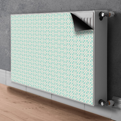 Magnetisk radiatorkåpa Vitt och blått mönster
