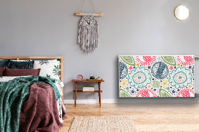 Magnetiskt radiatorskydd Färgglada blommor