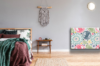 Magnetiskt radiatorskydd Färgglada blommor