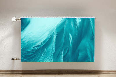Magnetiskt radiatorskydd Blå fjädrar