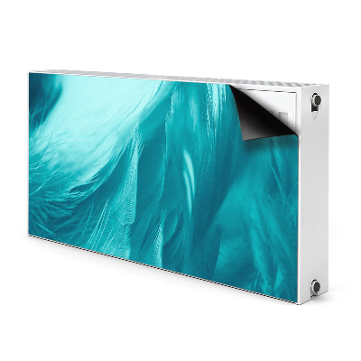 Magnetiskt radiatorskydd Blå fjädrar