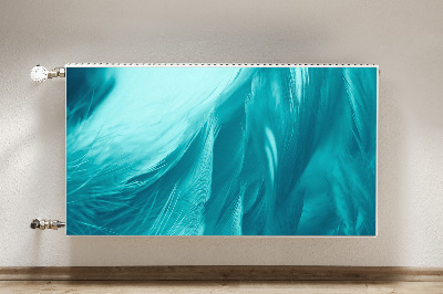 Magnetiskt radiatorskydd Blå fjädrar