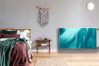 Magnetiskt radiatorskydd Blå fjädrar