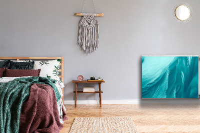 Magnetiskt radiatorskydd Blå fjädrar