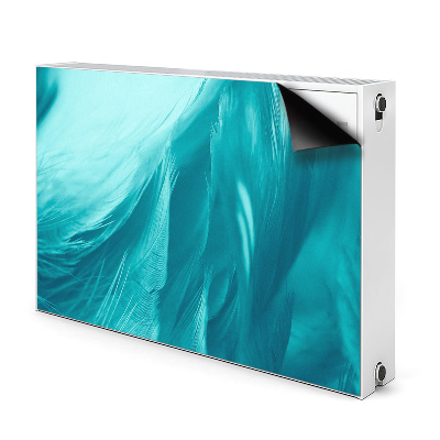 Magnetiskt radiatorskydd Blå fjädrar